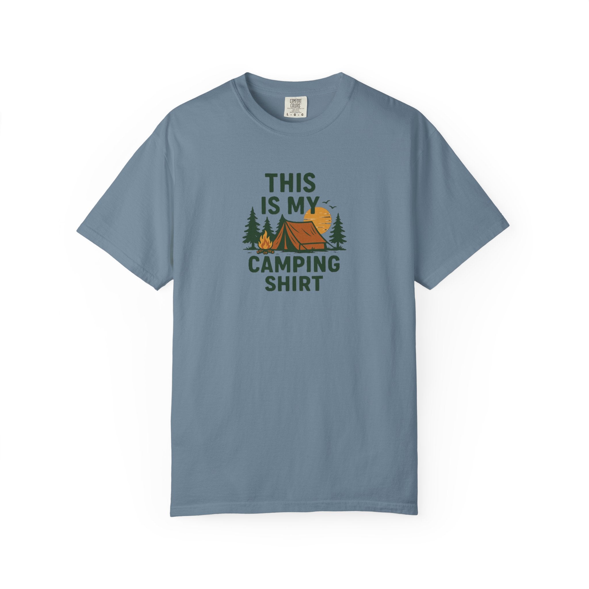 This Is My Camping Shirt T-Shirt | Camping Tent Trees Graphic Tee