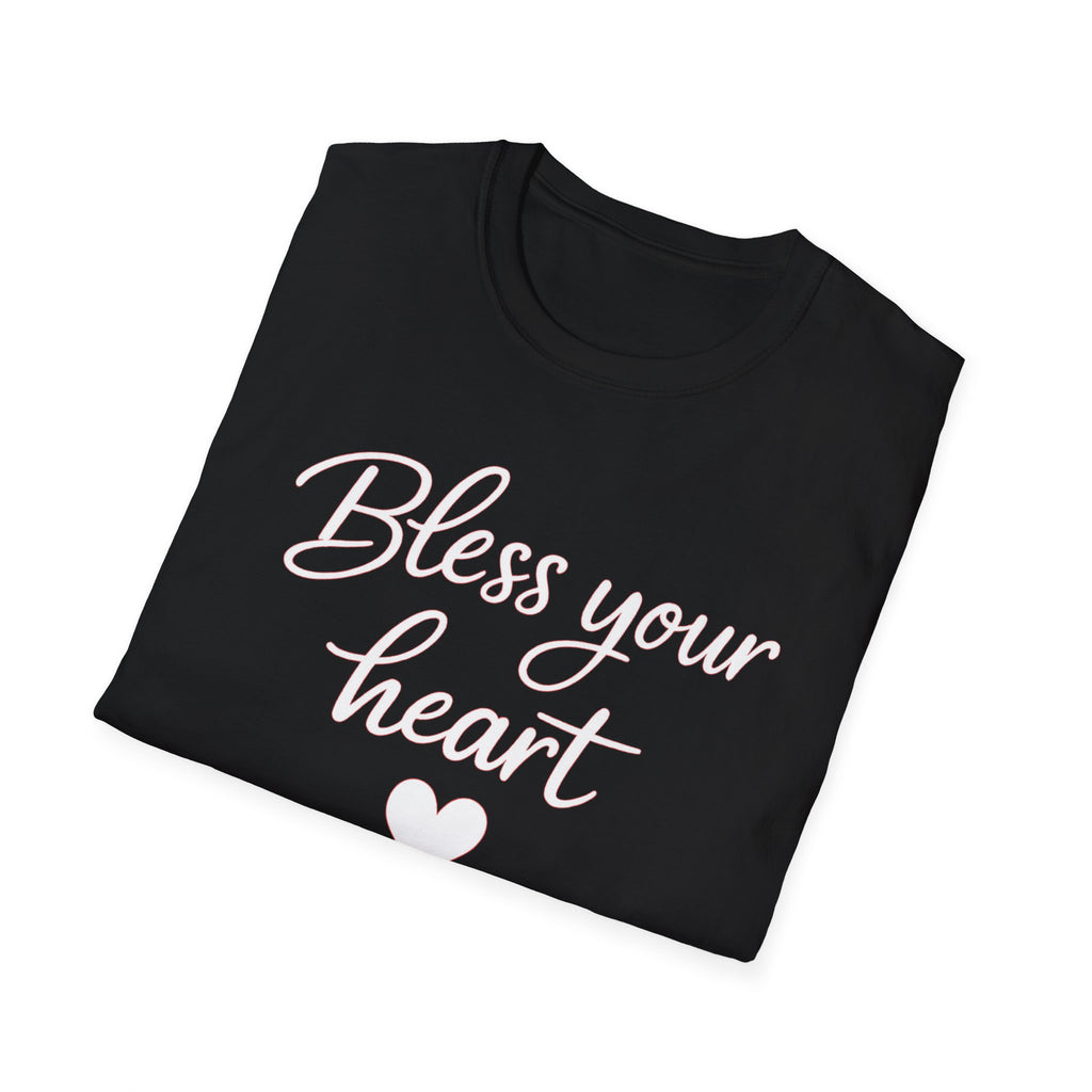 Bless Your Heart T-Shirt | Southern Phrase, Script Heart Design
