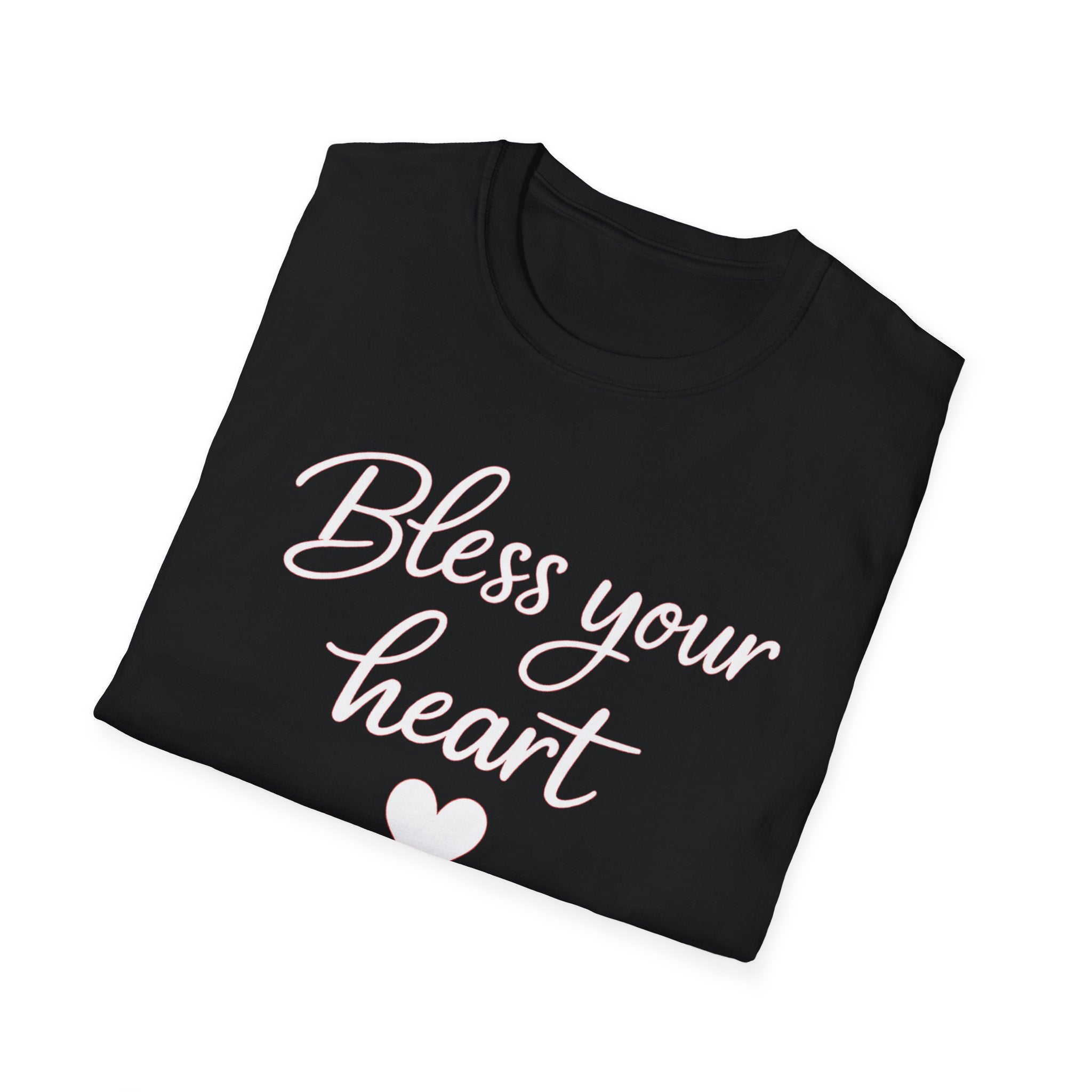 Bless Your Heart T-Shirt | Southern Phrase, Script Heart Design