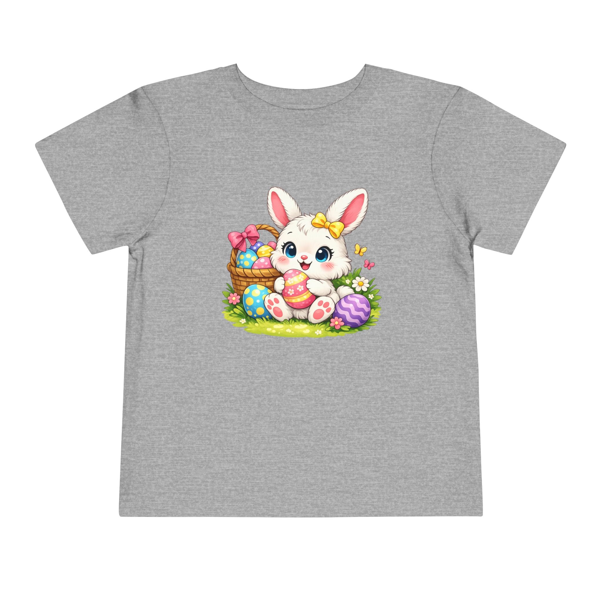 Easter Bunny Toddler Tee — Cute Baby Bunny with Easter Eggs