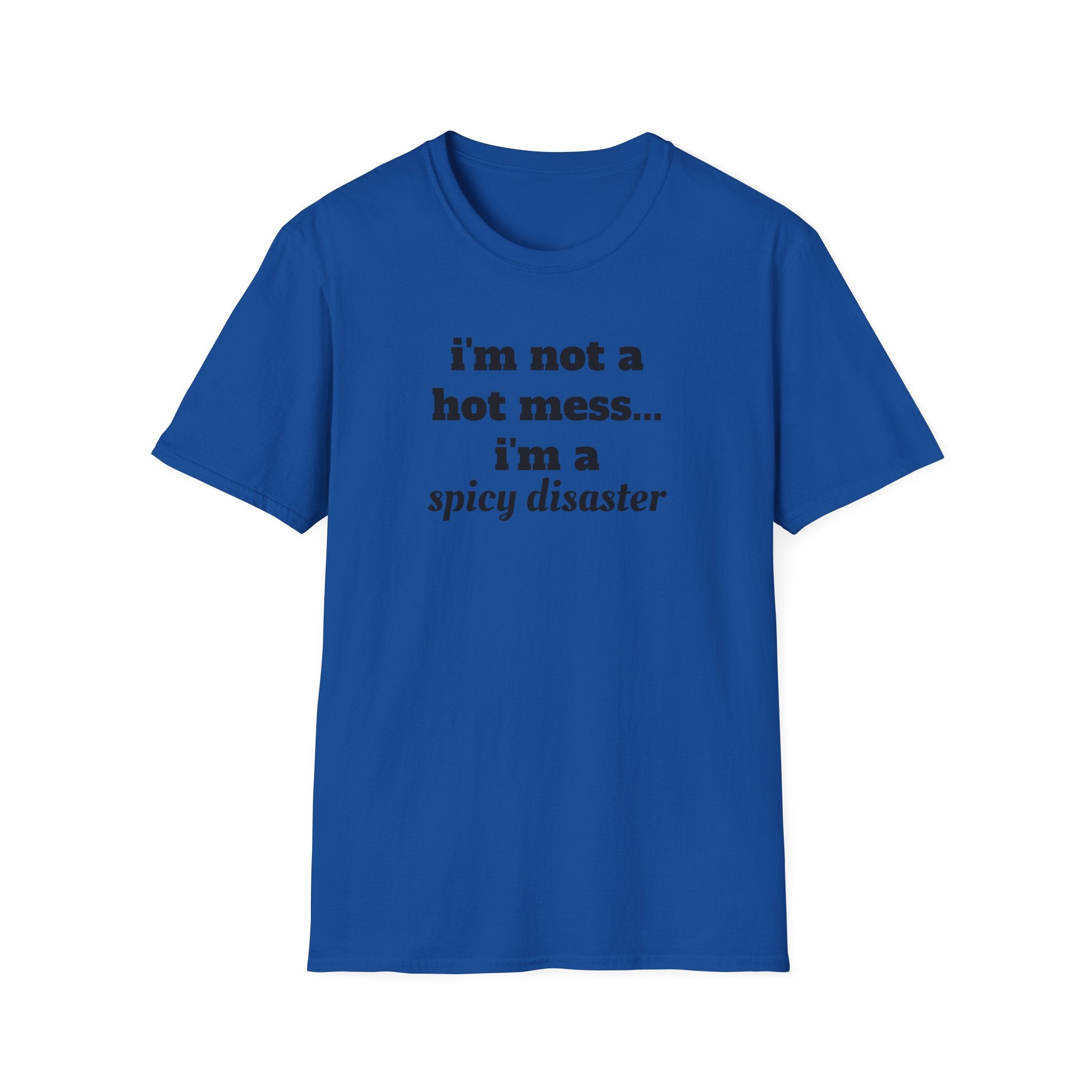 i'm not a hot mess i'm a spicy disaster funny T-Shirt | Funny Text Tee