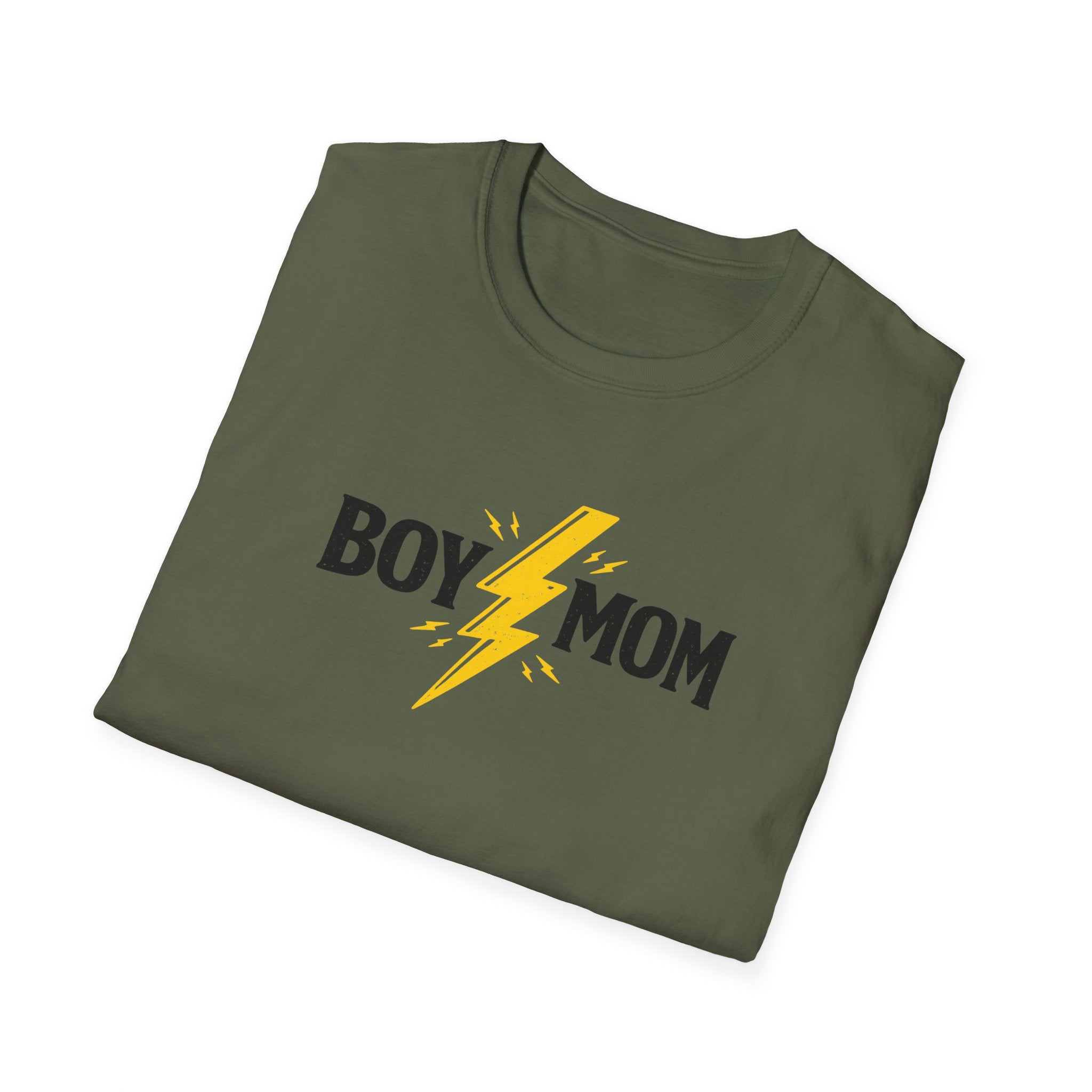 Boy Mom Lightning T-Shirt — Graphic Mom Tee for Proud Boys’ Moms