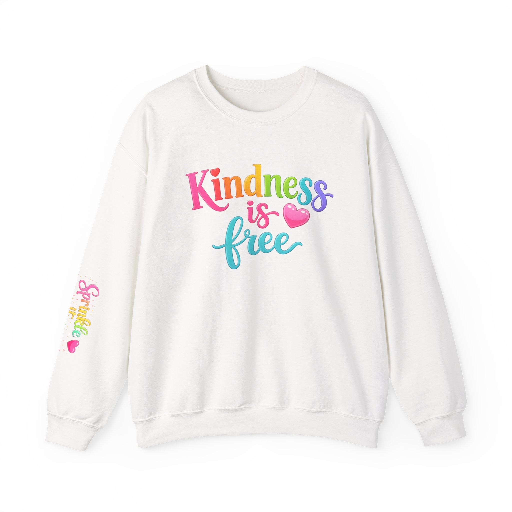 Kindness is Free sweatshirt | Crewneck, Rainbow Script