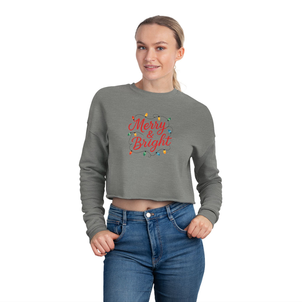 Women's Merry & Brights Cropped Holiday sweatshirt