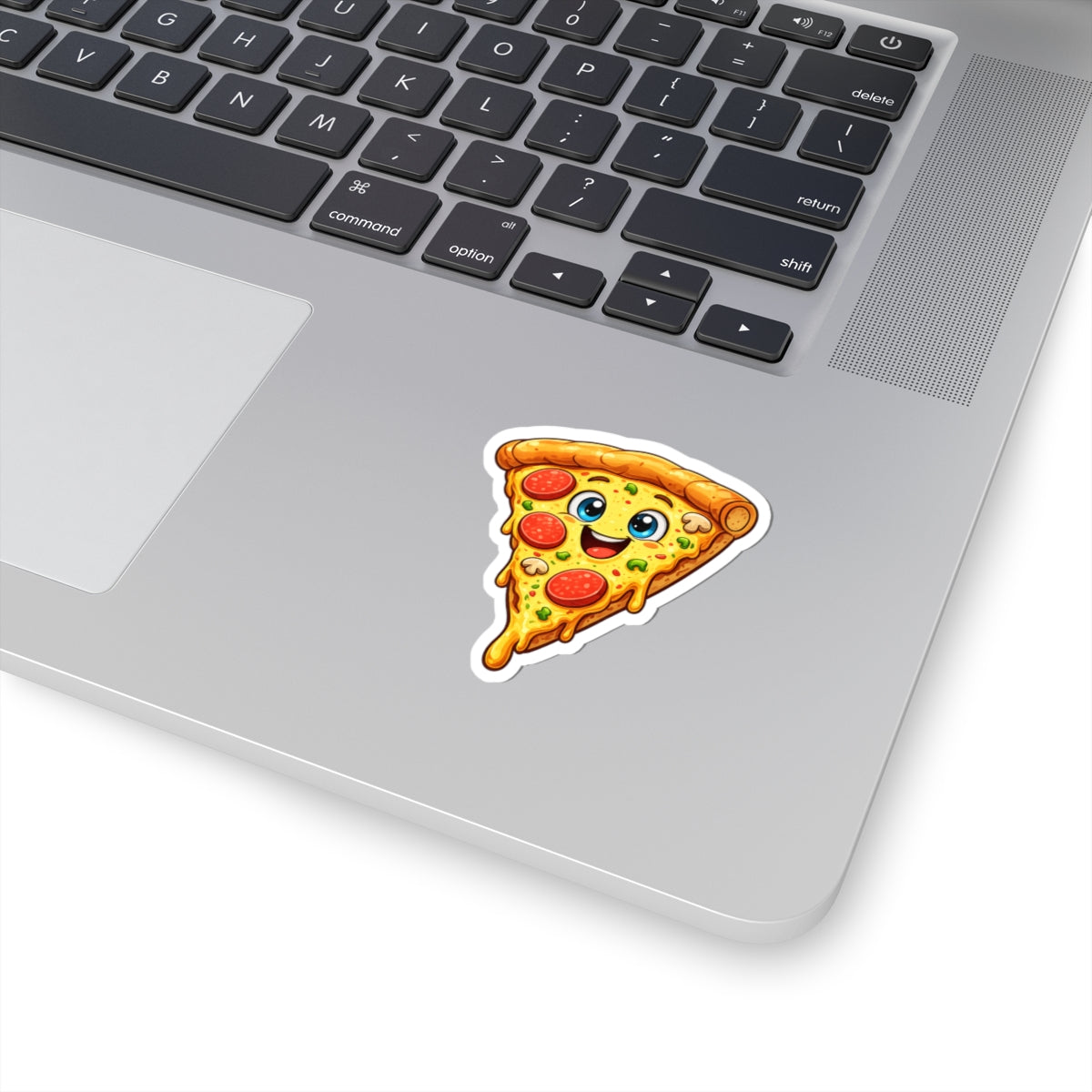 Smiling Pepperoni Pizza Sticker Kiss-Cut | Cute Food Vinyl