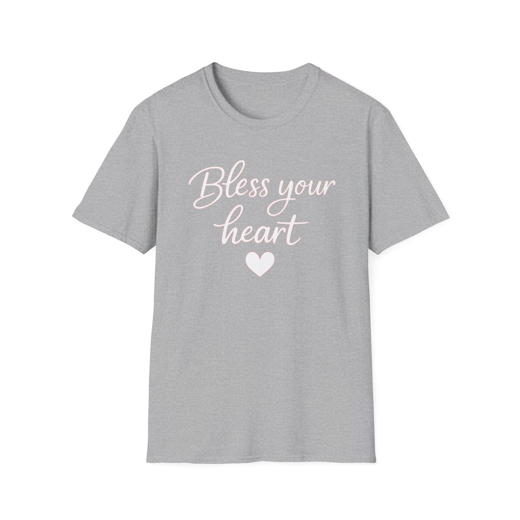 Bless Your Heart T-Shirt | Southern Phrase, Script Heart Design