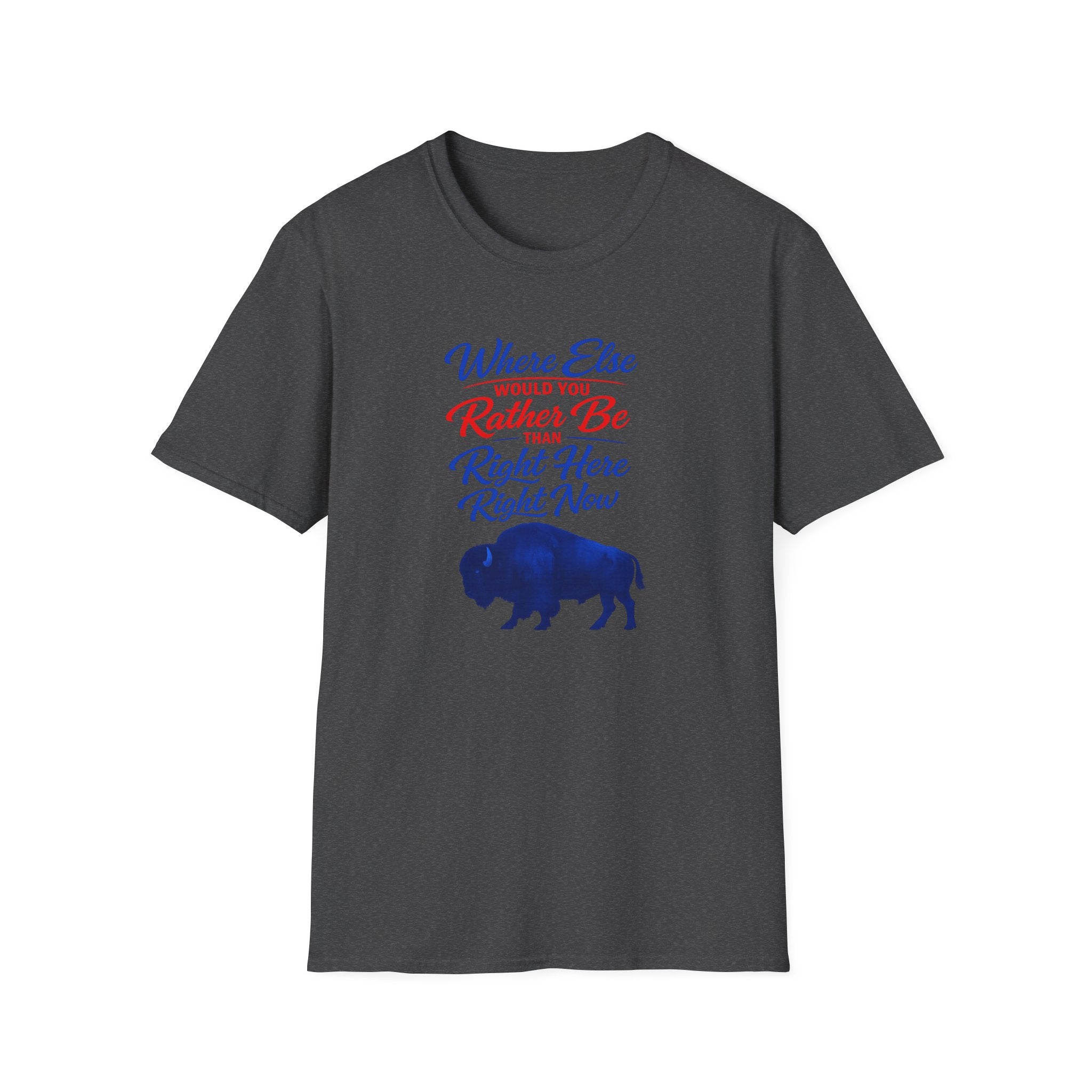 Where Else Would You Rather Be Right Here Right Now Buffalo T-Shirt | Buffalo Silhouette Tee