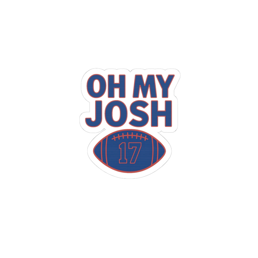 Oh My Josh football 17 Sticker | Kiss-Cut vinyl decal