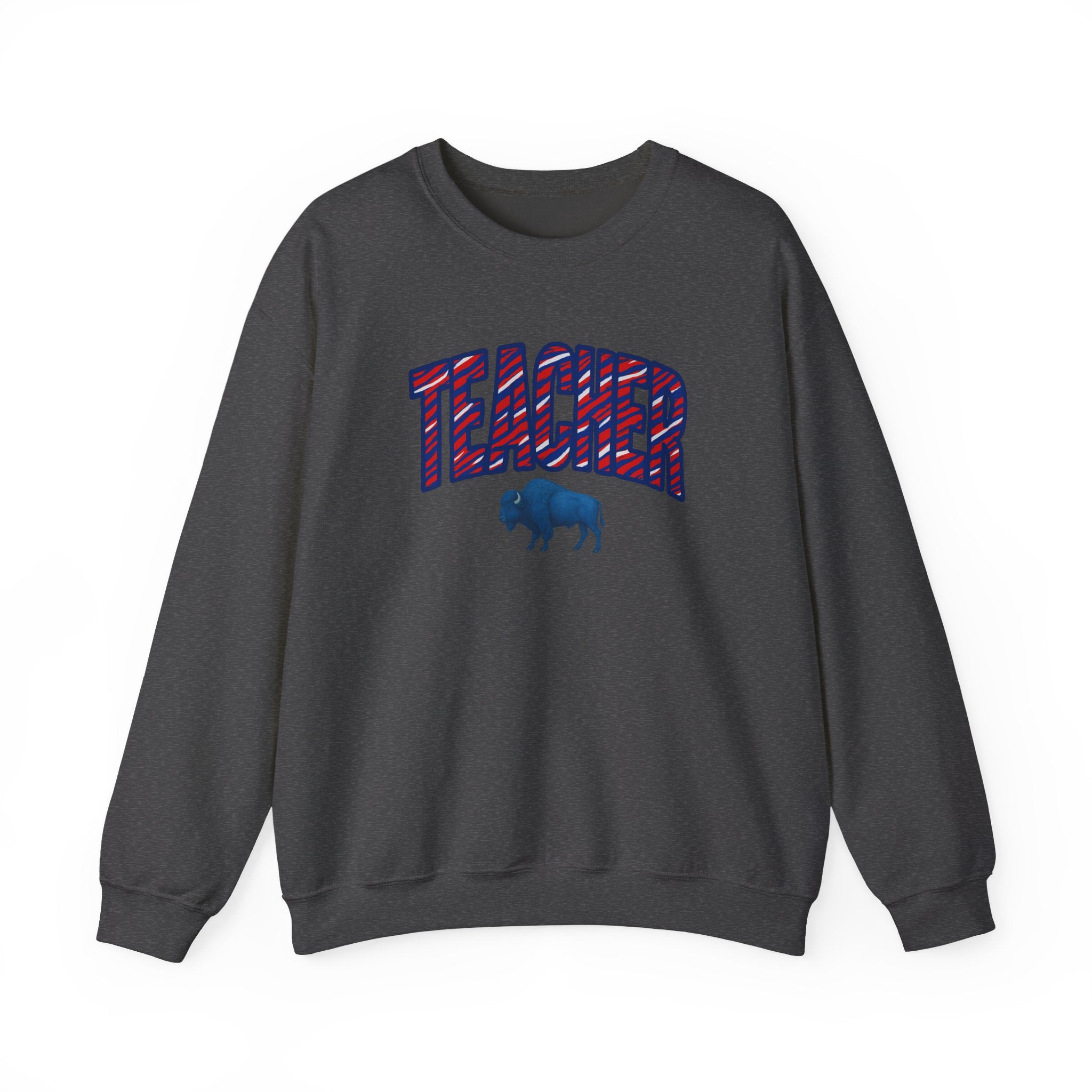 Teacher buffalo plaid arch Sweatshirt | Teacher crewneck
