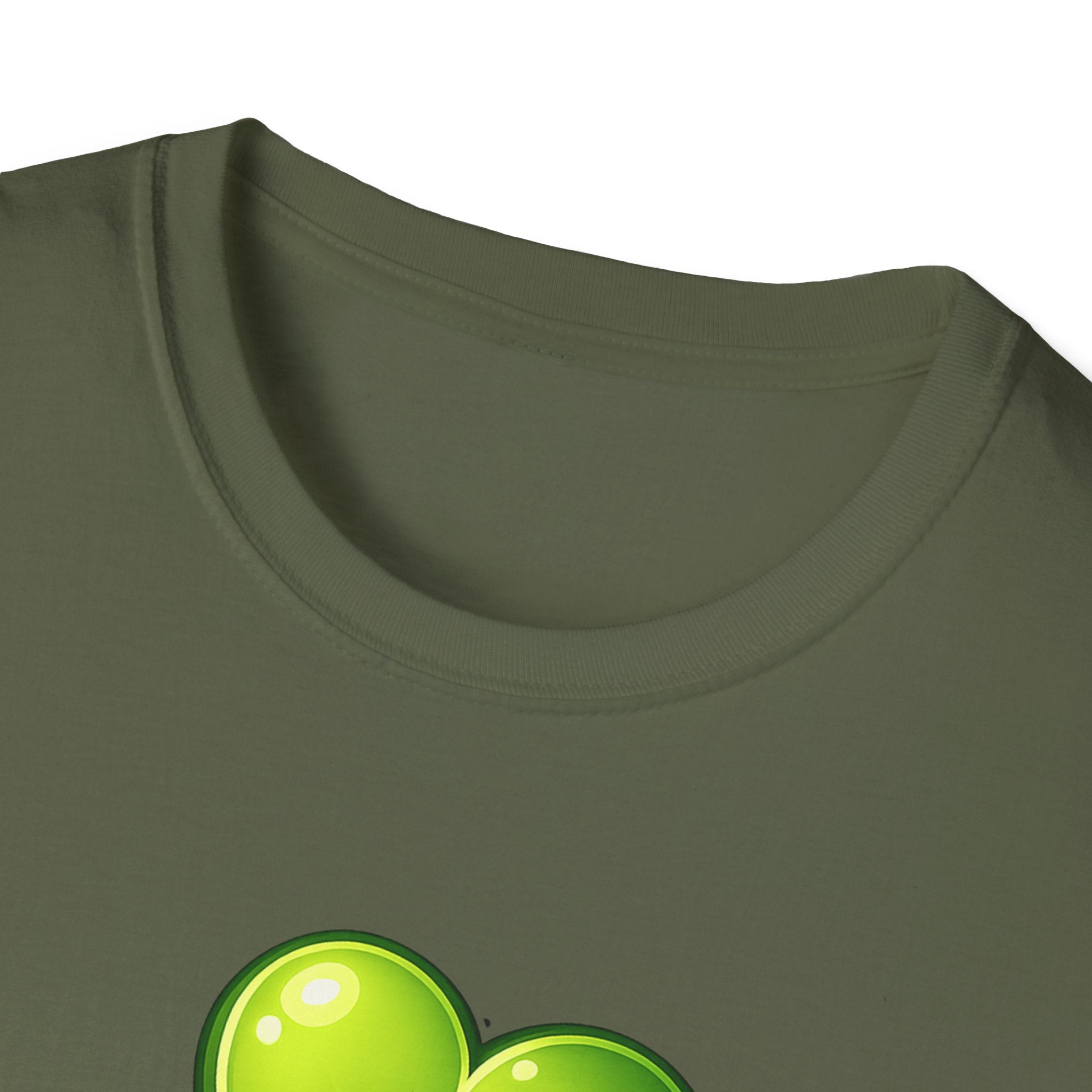 Green Shamrock with heart T-Shirt | Shamrock St. Patrick's Day Tee