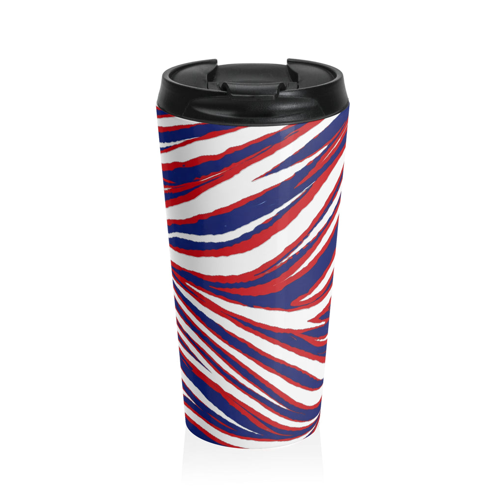 Red White & Blue Stainless Steel Travel Mug