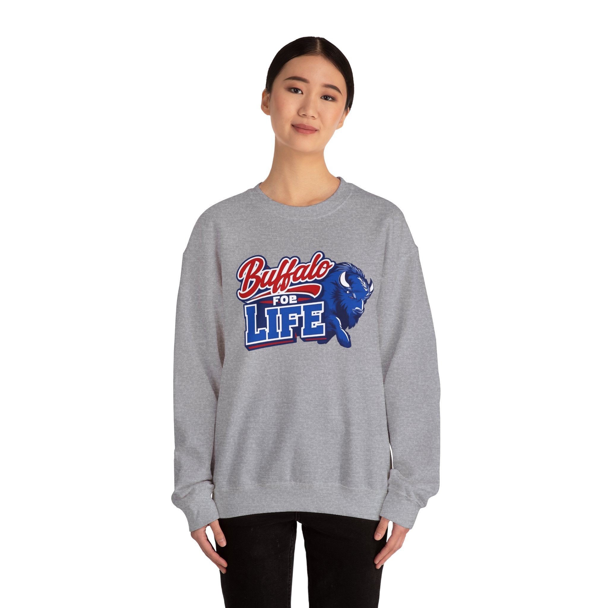 Buffalo For Life sweatshirt | Buffalo buffalo sports logo crewneck