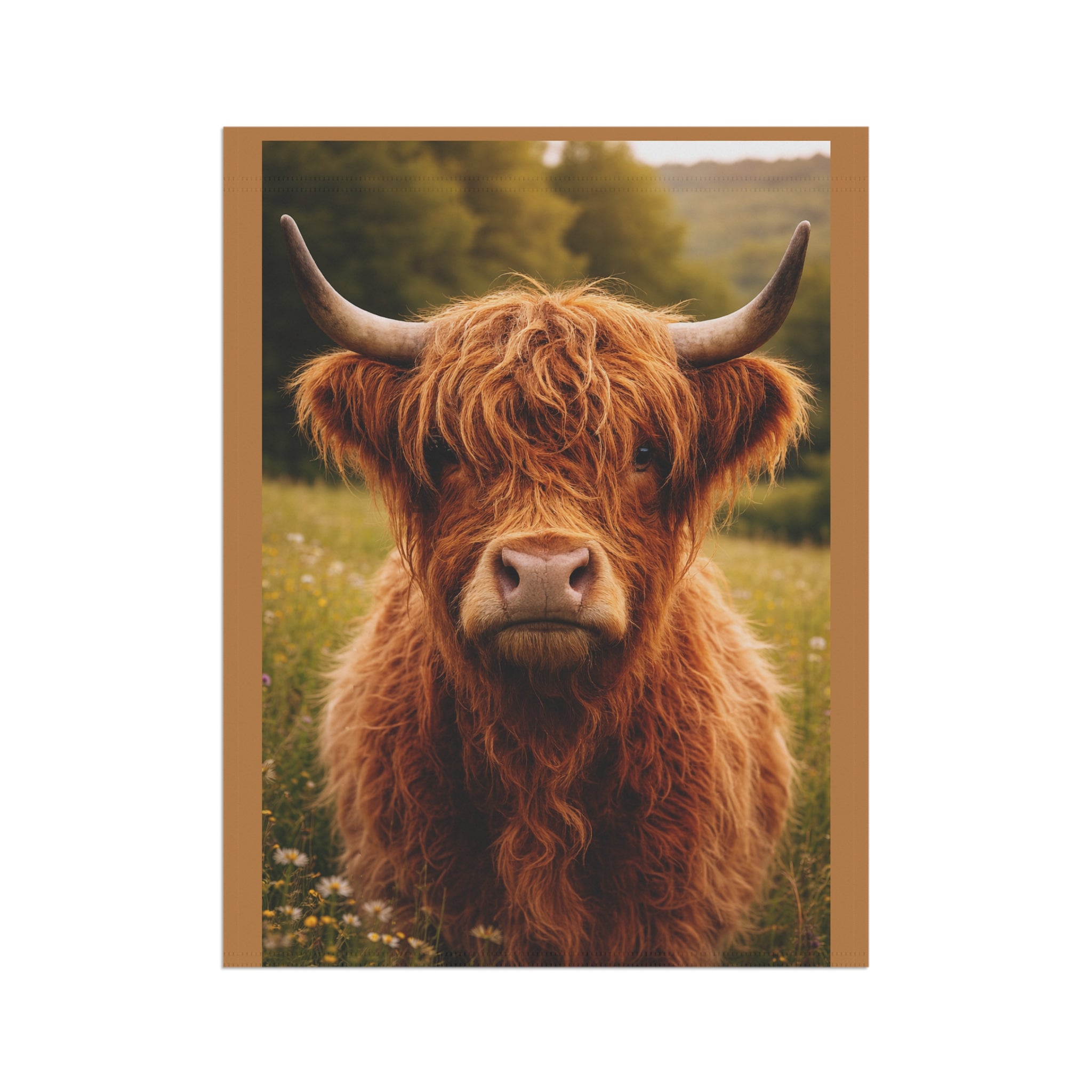 Highland Cow Garden Flag | House Banner, Rustic Farm Animal Lawn Decor