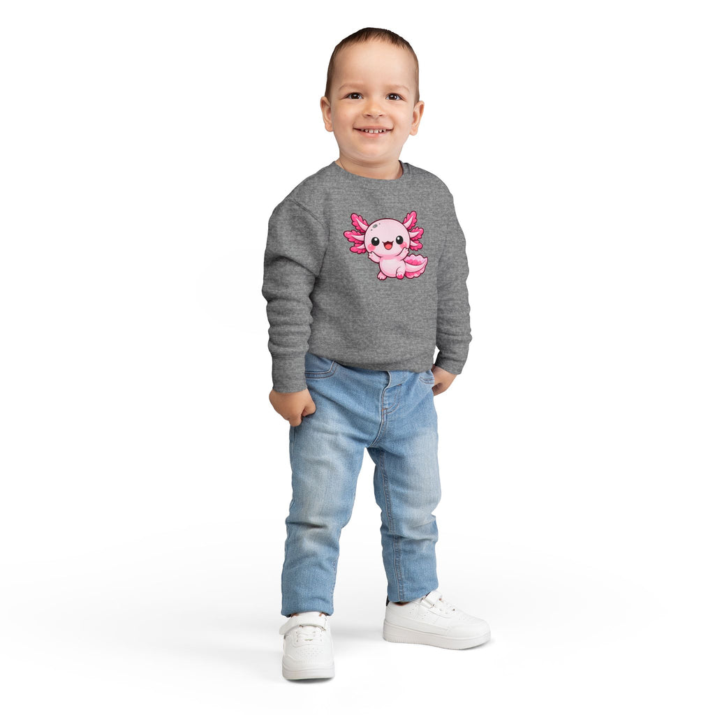 Pink Axolotl Toddler Sweatshirt | Cute Sea Creature Kids Top