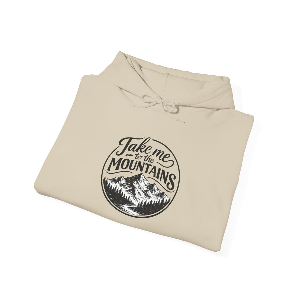 Take Me To The Mountains Hoodie — Adventure Graphic Pullover for Hikers