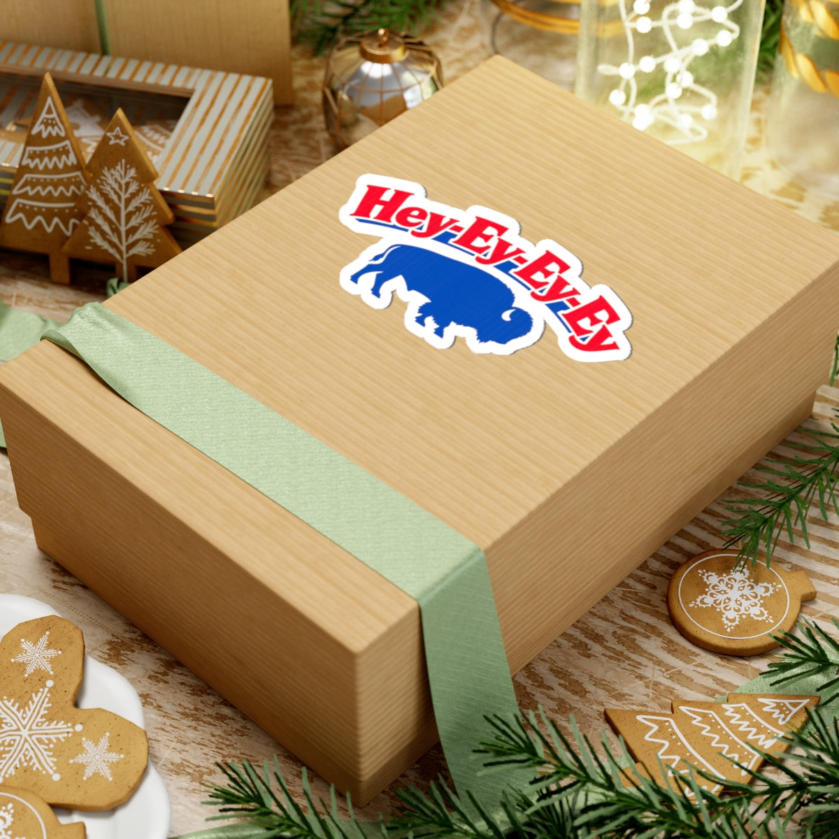 Hey-Ey-Ey Ey Buffalo sticker | Kiss-cut vinyl decal