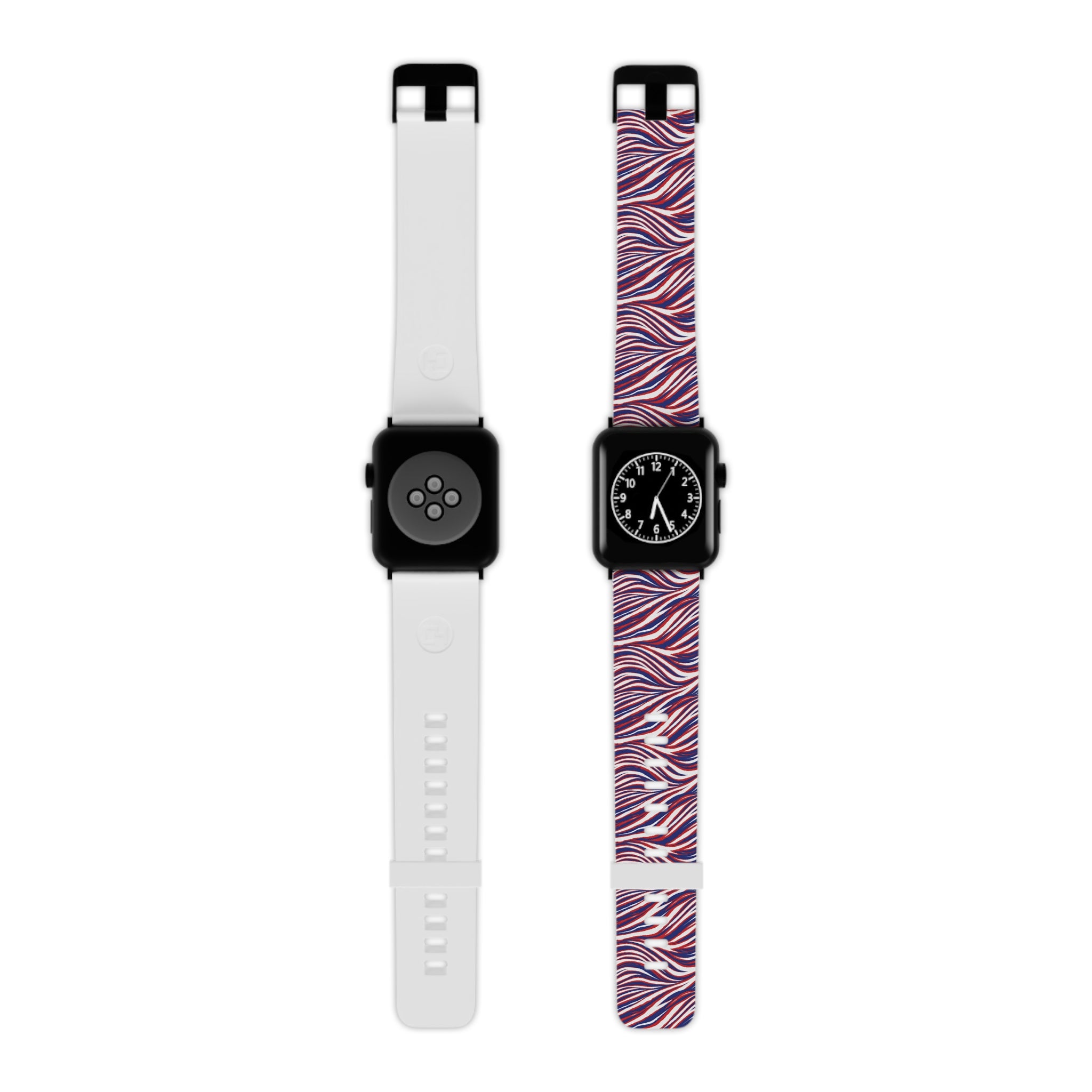 Apple Watch Band — Red, White & Blue Wavy Stripes (Patriotic Abstract)