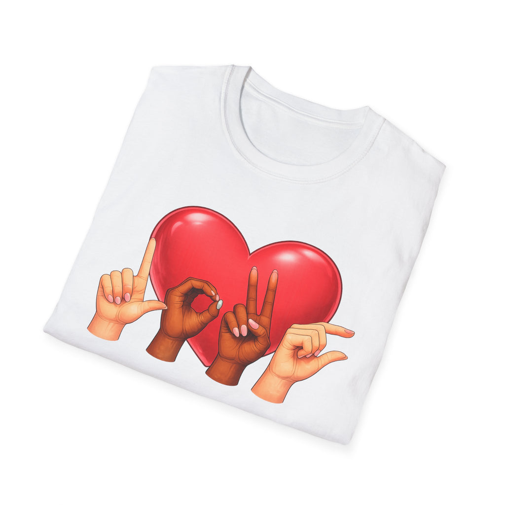 ASL Hands Love Heart T-Shirt | Hand Sign Heart Tee