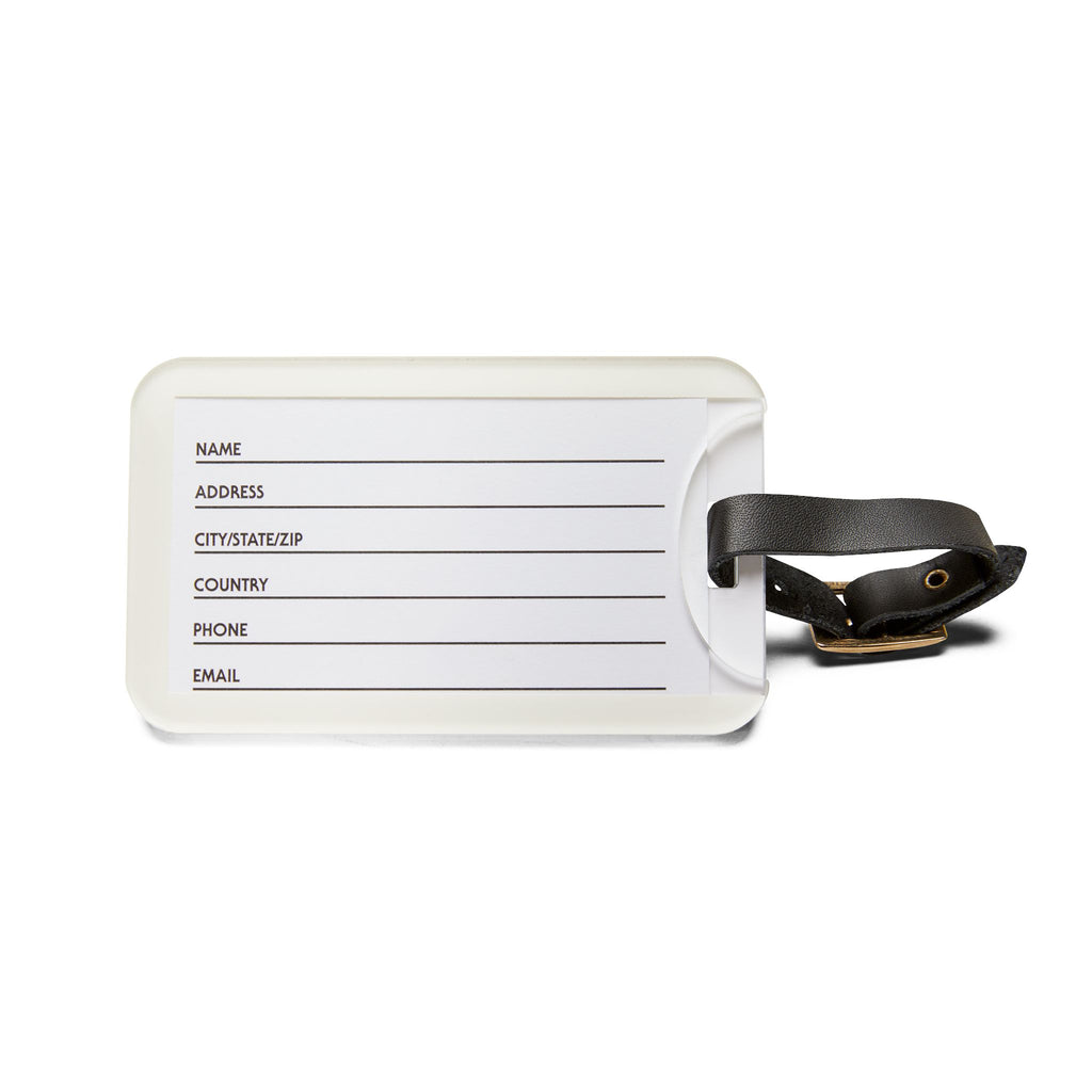 Buffalo Red White Blue Stripe Luggage Tag | Swirl Design