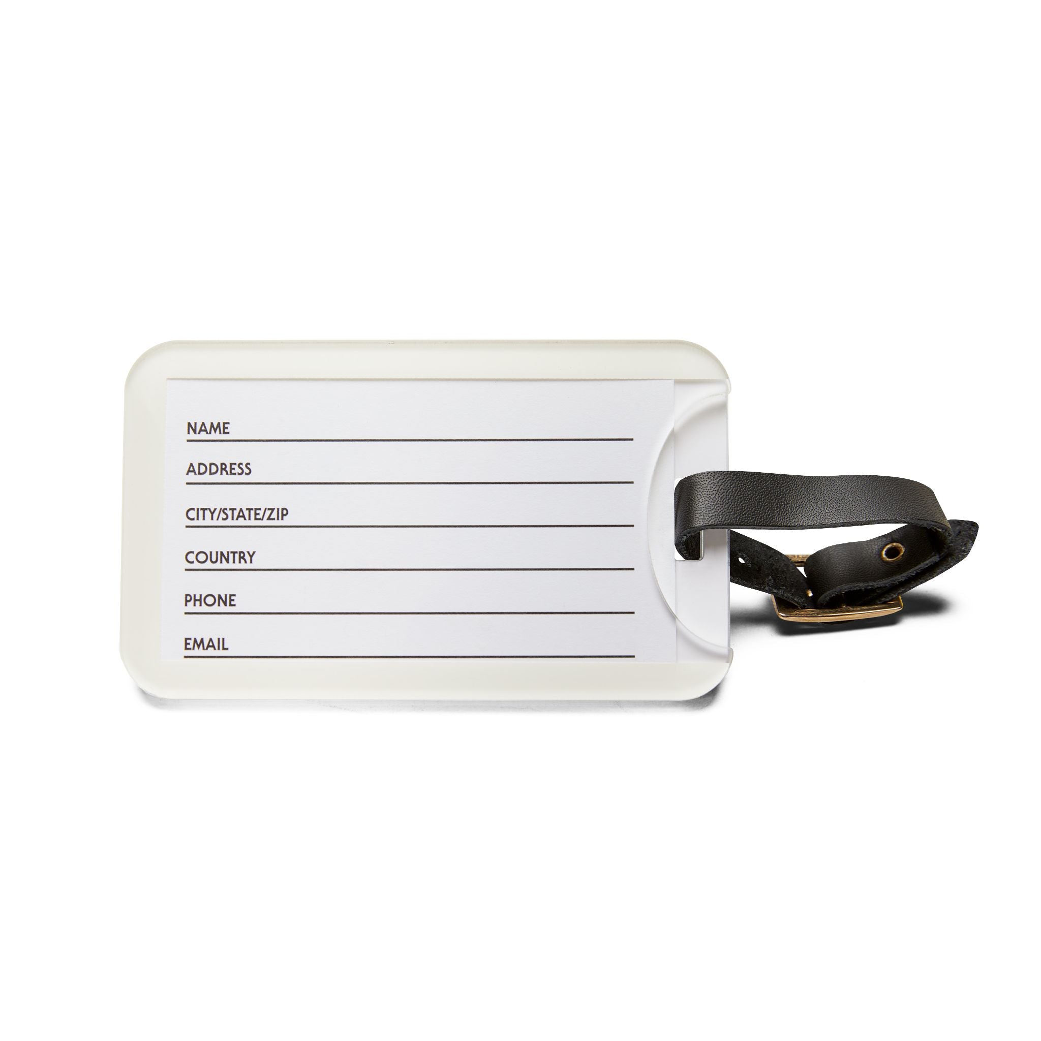 Buffalo Red White Blue Stripe Luggage Tag | Swirl Design