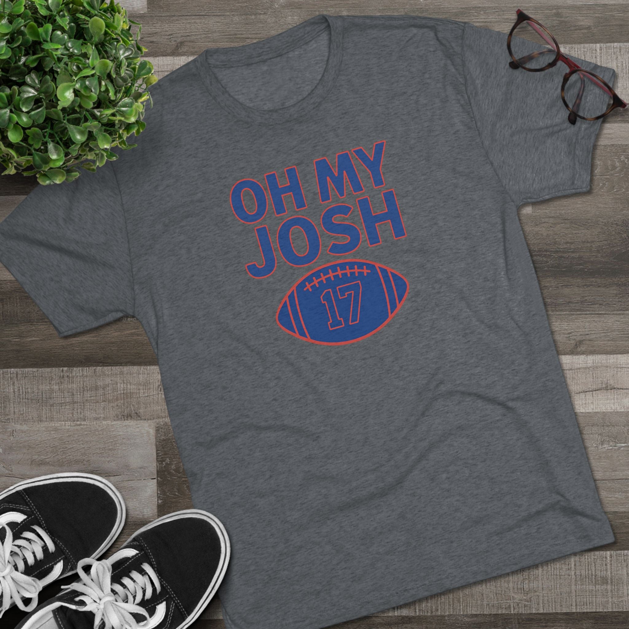 Oh My Josh football tee