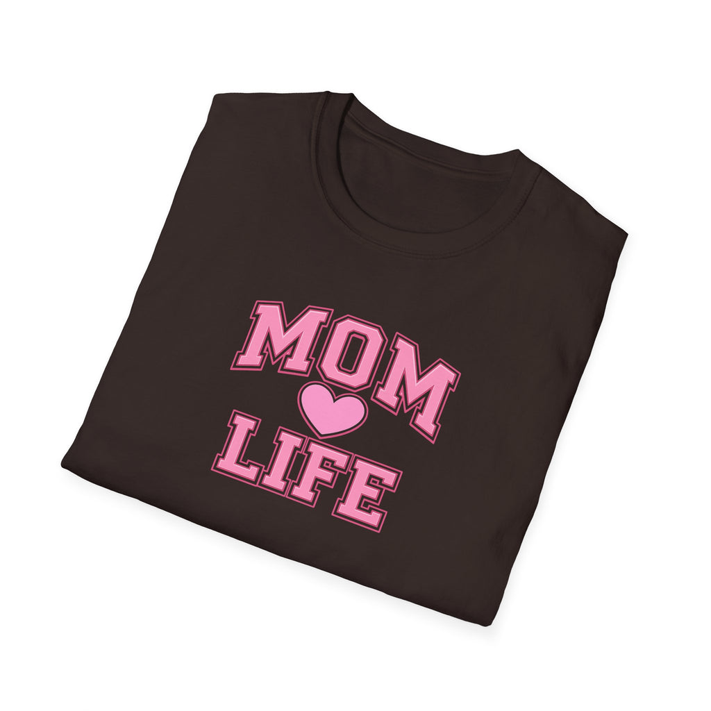Mom Life Tee — Pink Retro Mom Heart T-Shirt