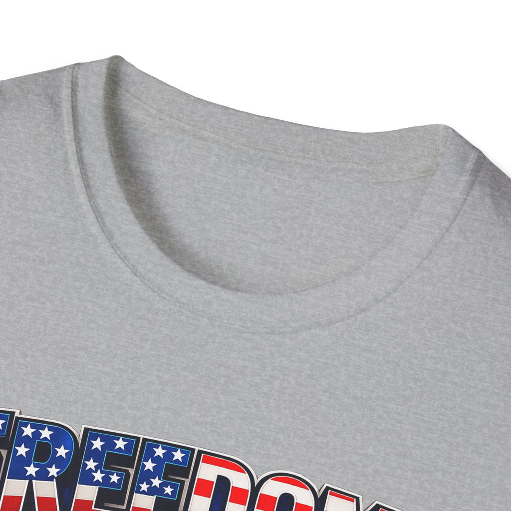Freedom Flag T-Shirt — Patriotic USA Stars & Stripes Tee for 4th of July