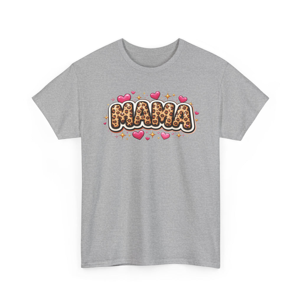 MAMA leopard print Unisex Cotton Tee