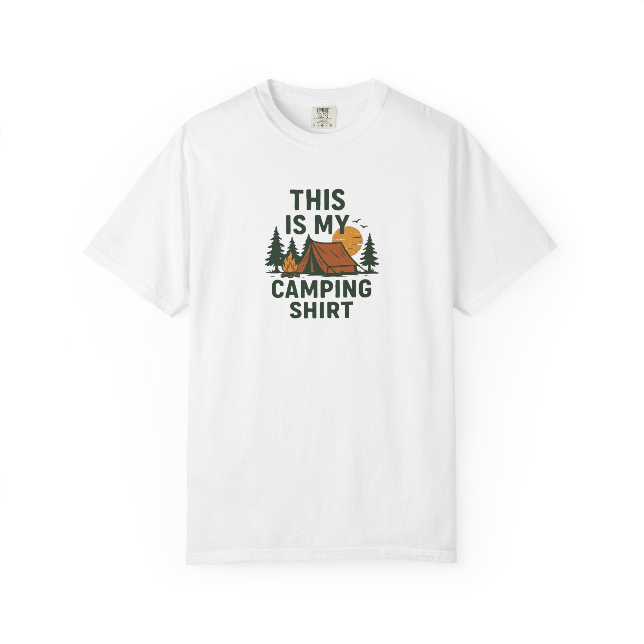 This Is My Camping Shirt T-Shirt | Camping Tent Trees Graphic Tee