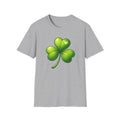 Green Shamrock with heart T-Shirt | Shamrock St. Patrick's Day Tee