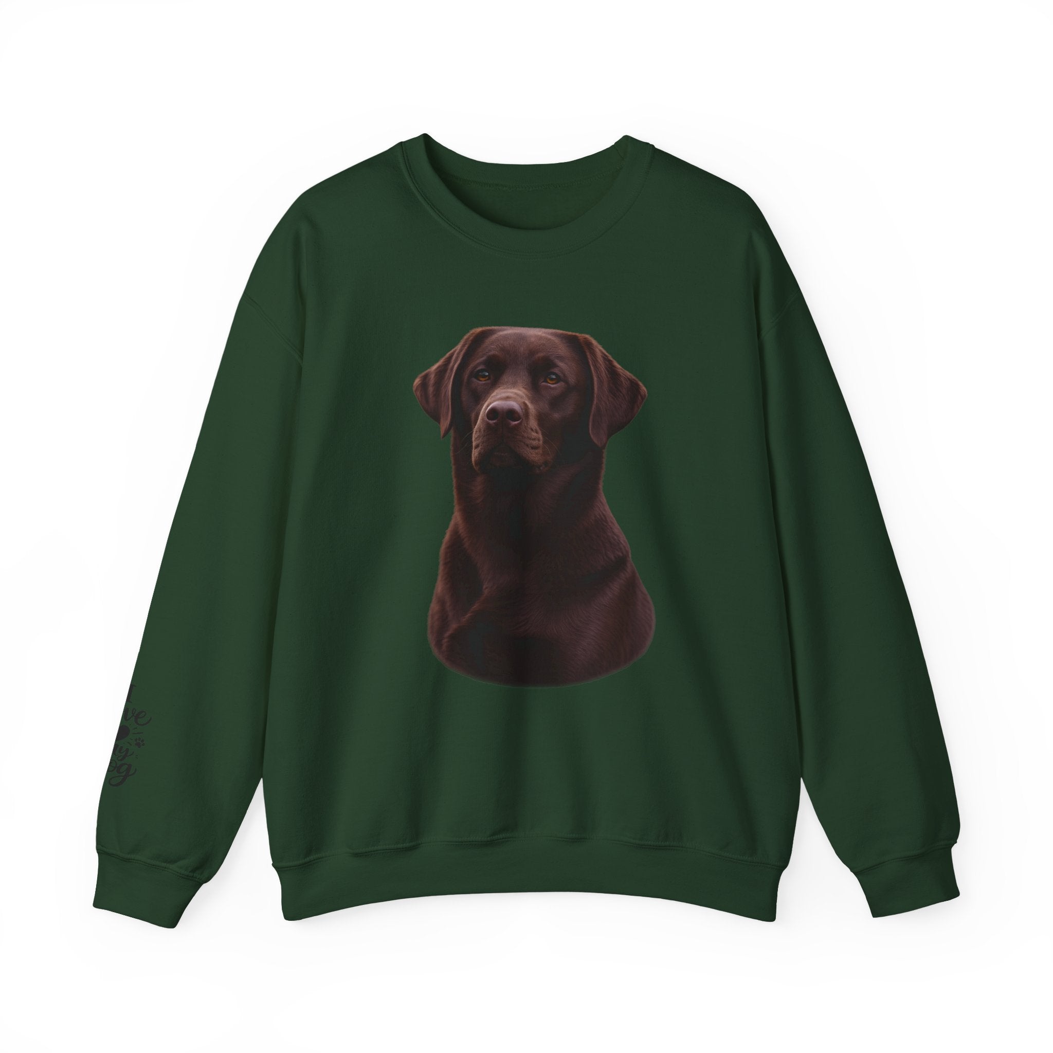 Chocolate Labrador Portrait Sweatshirt | Dog Face Crewneck