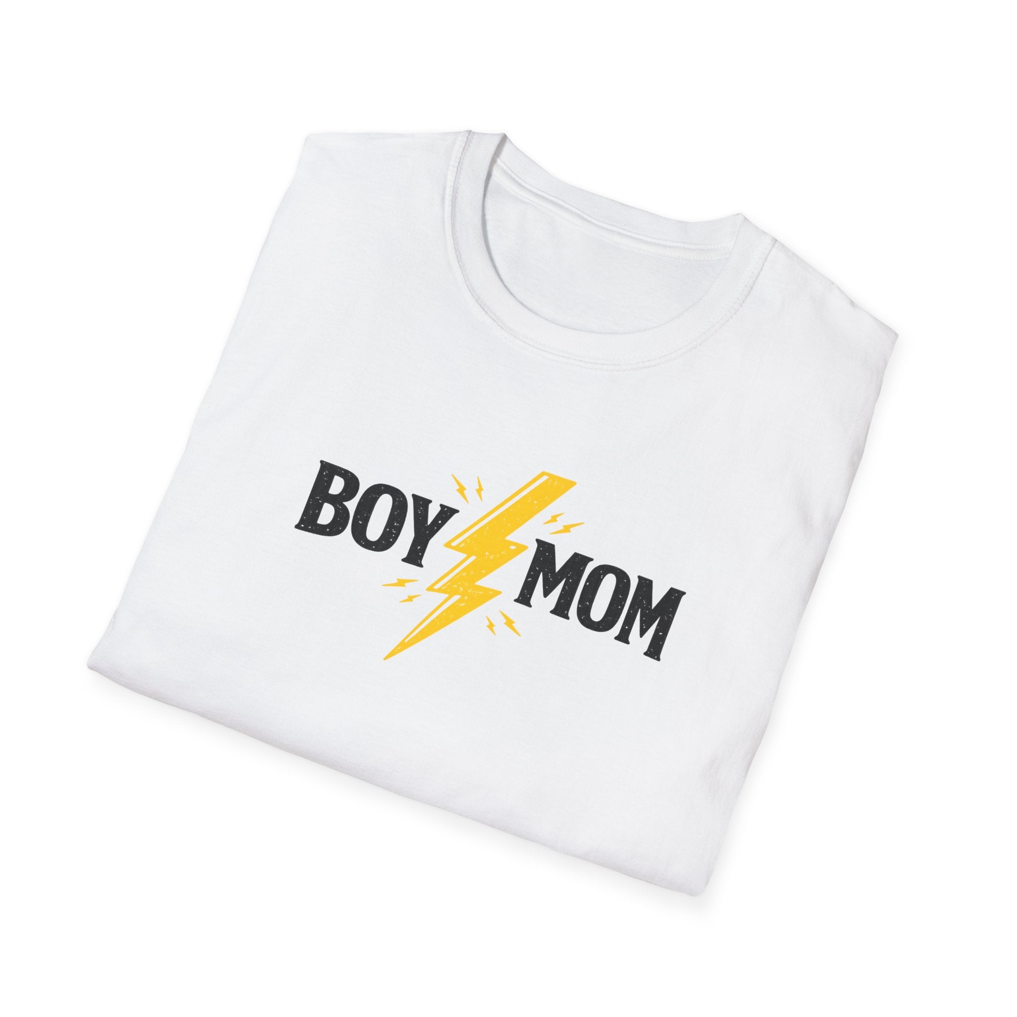 Boy Mom Lightning T-Shirt — Graphic Mom Tee for Proud Boys’ Moms