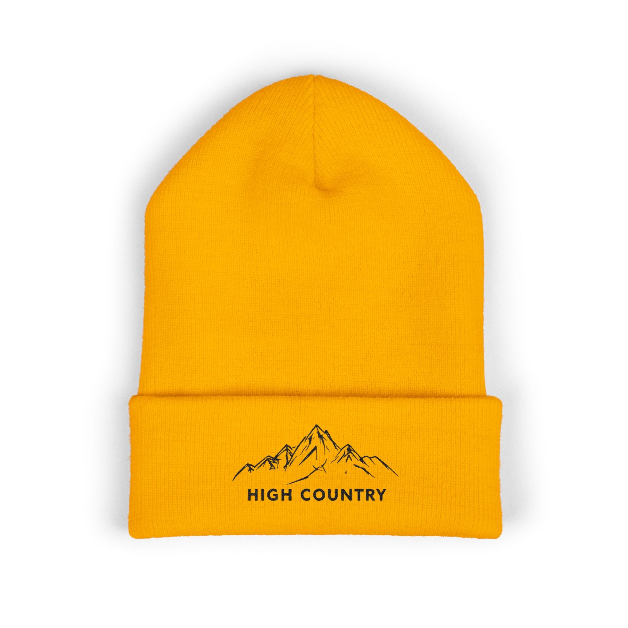 Embroidered Mountain Logo Beanie, Winter Ski Accessories, Outdoor Adventure Hat, Nature Lover Gift, Ski Trip Apparel