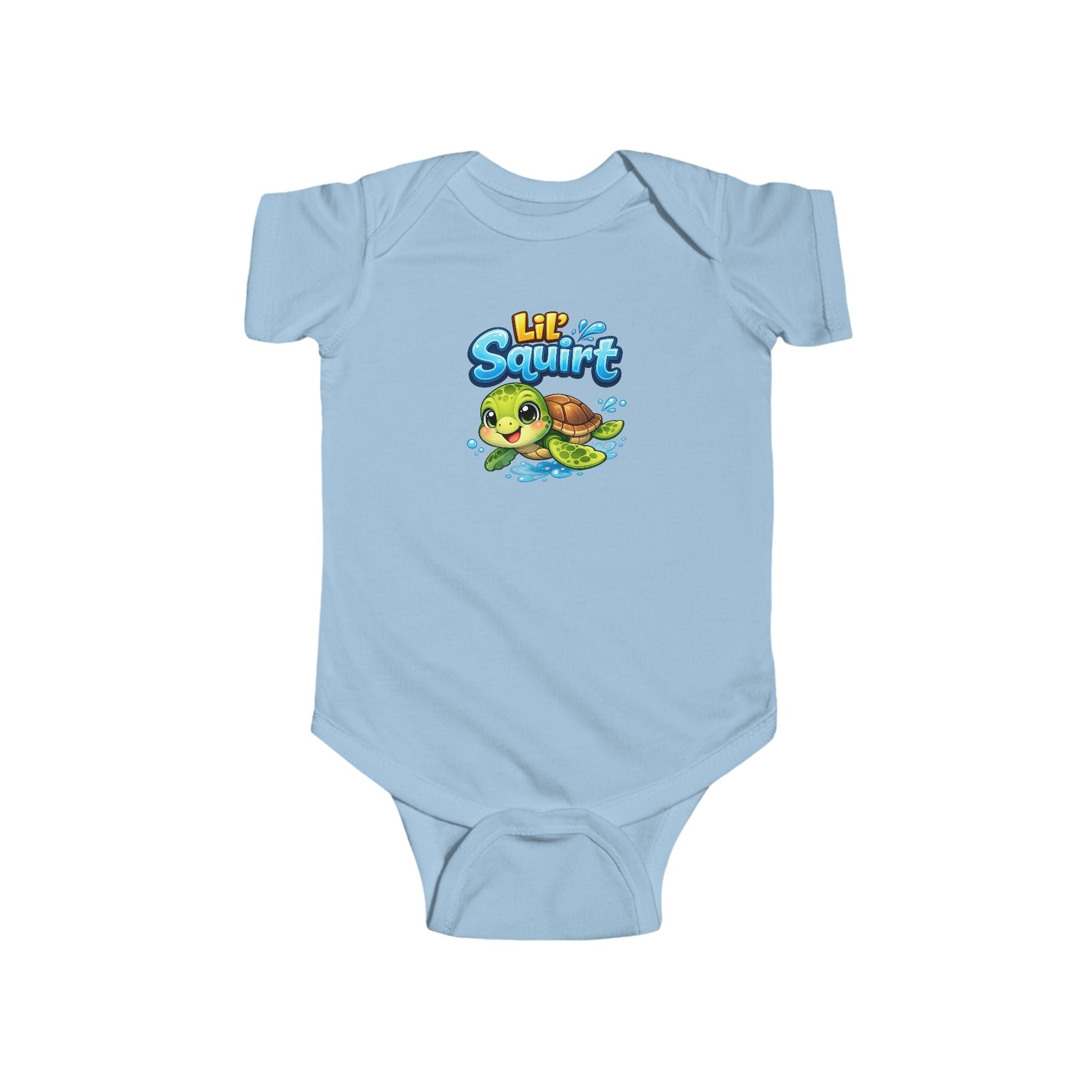 Lil' Squirt Turtle Baby Bodysuit - Cute Beach Sea Turtle Infant Onesie