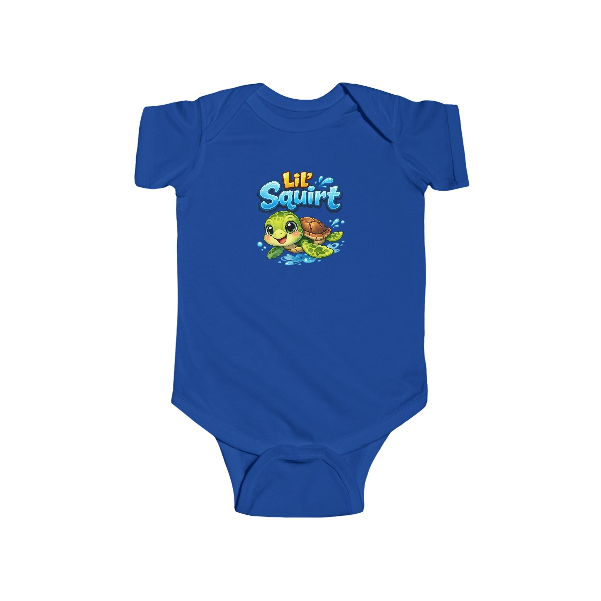 Lil' Squirt Turtle Baby Bodysuit - Cute Beach Sea Turtle Infant Onesie