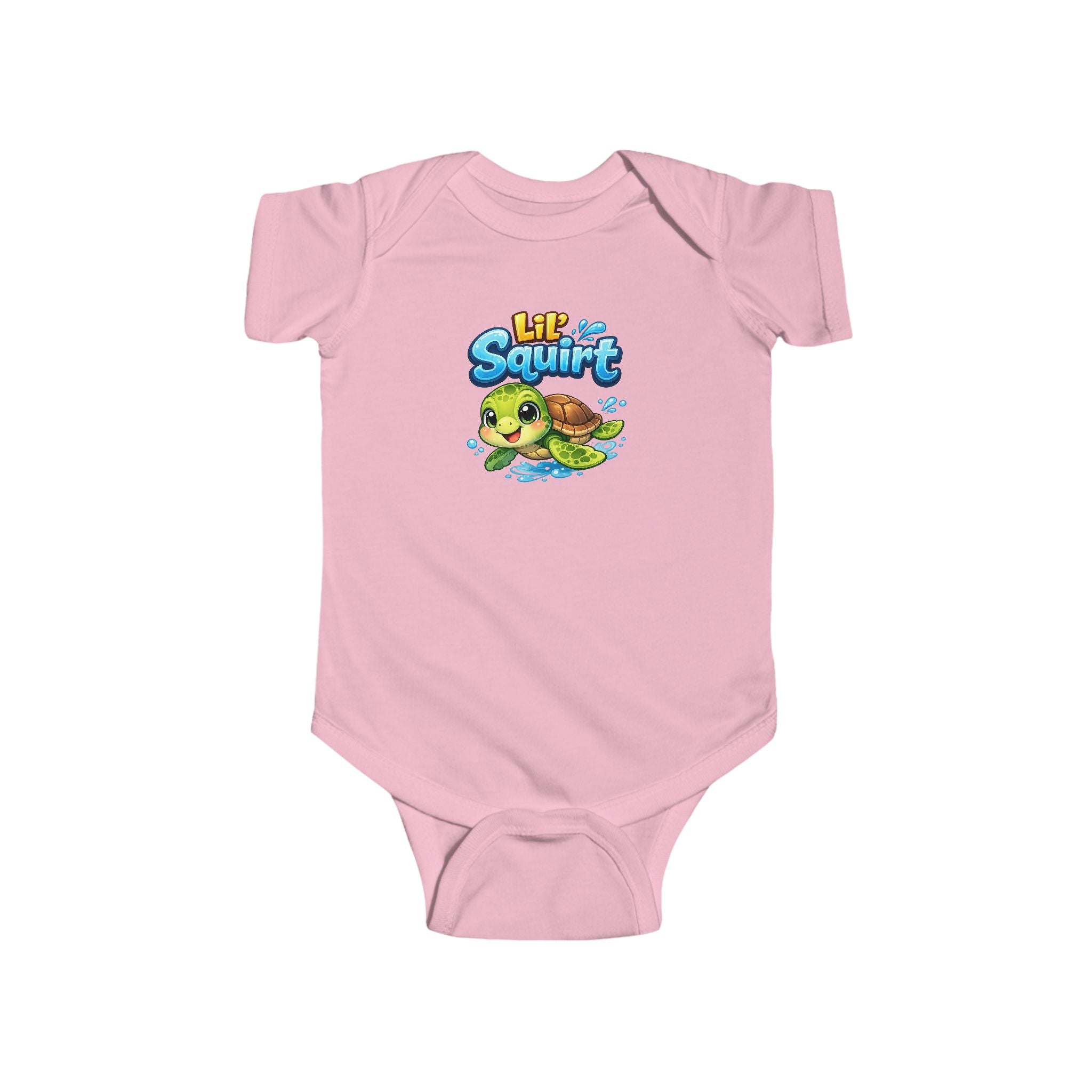 Lil' Squirt Turtle Baby Bodysuit - Cute Beach Sea Turtle Infant Onesie
