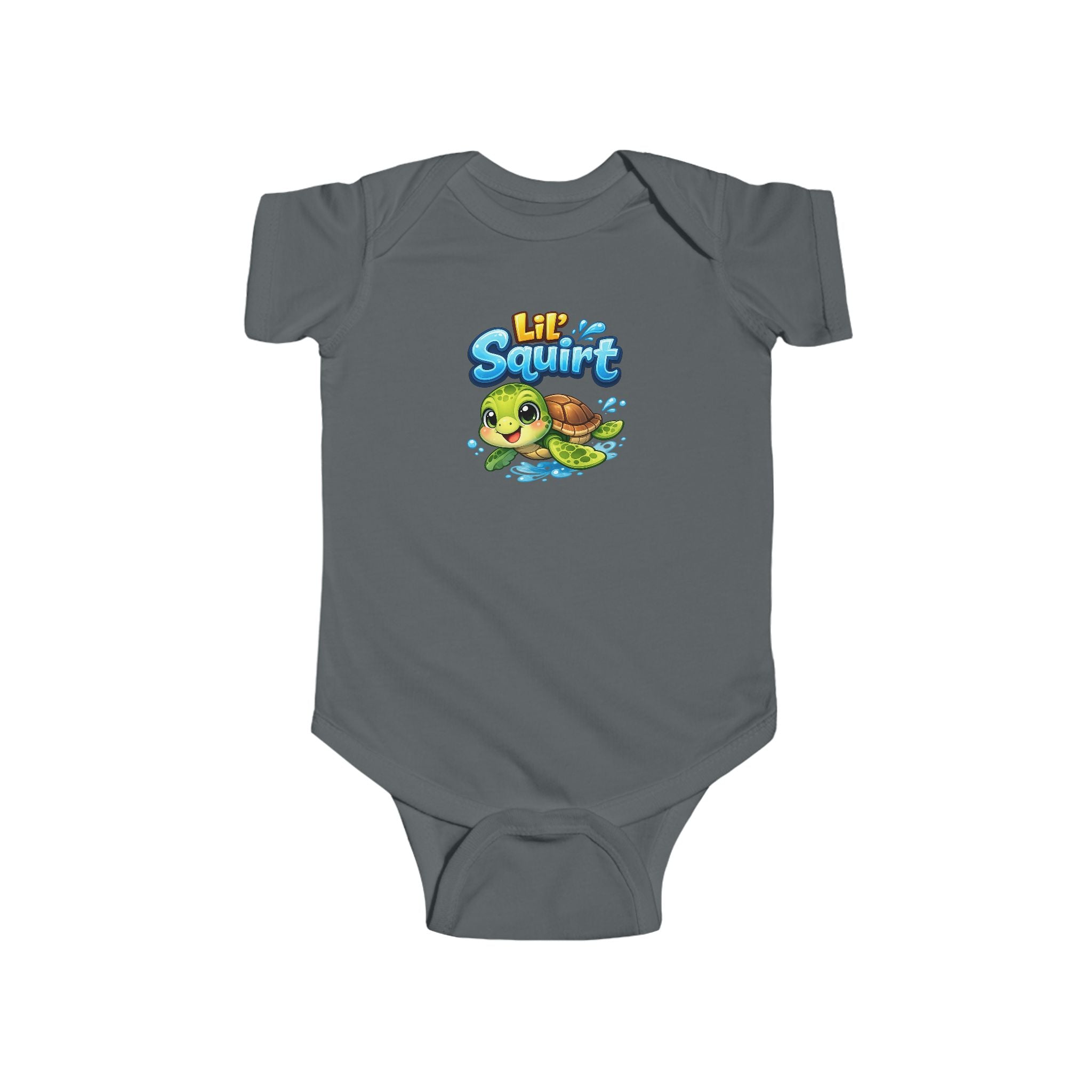 Lil' Squirt Turtle Baby Bodysuit - Cute Beach Sea Turtle Infant Onesie