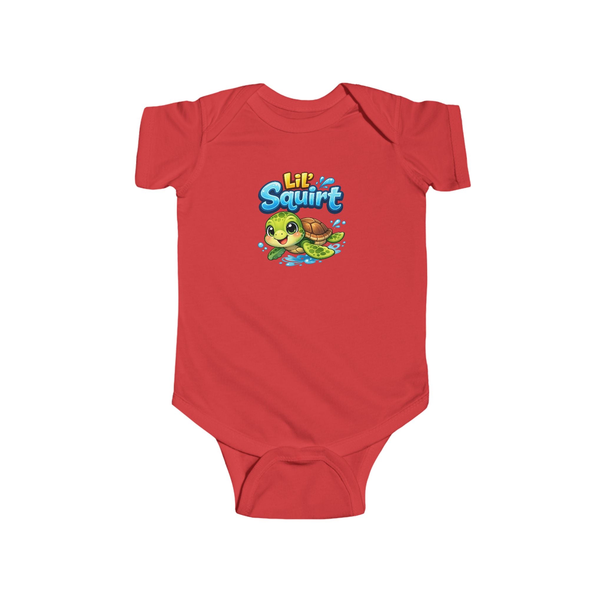 Lil' Squirt Turtle Baby Bodysuit - Cute Beach Sea Turtle Infant Onesie