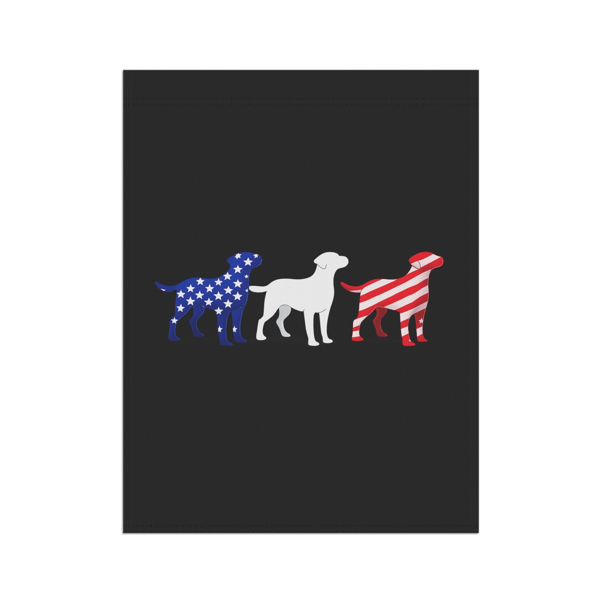 Patriotic Labrador Trio Garden Flag | House Banner