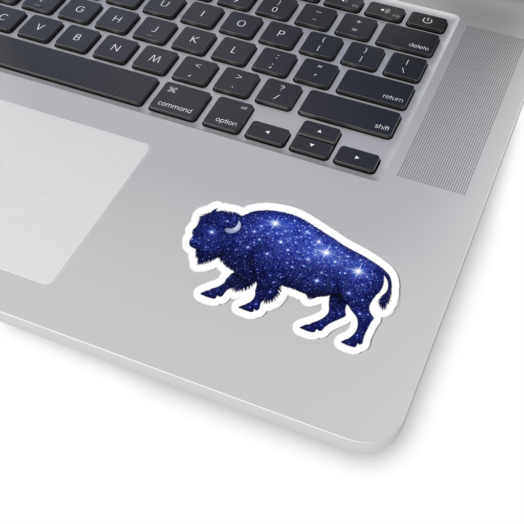 Starry Buffalo Sticker | Galaxy Bison Kiss-Cut Sticker