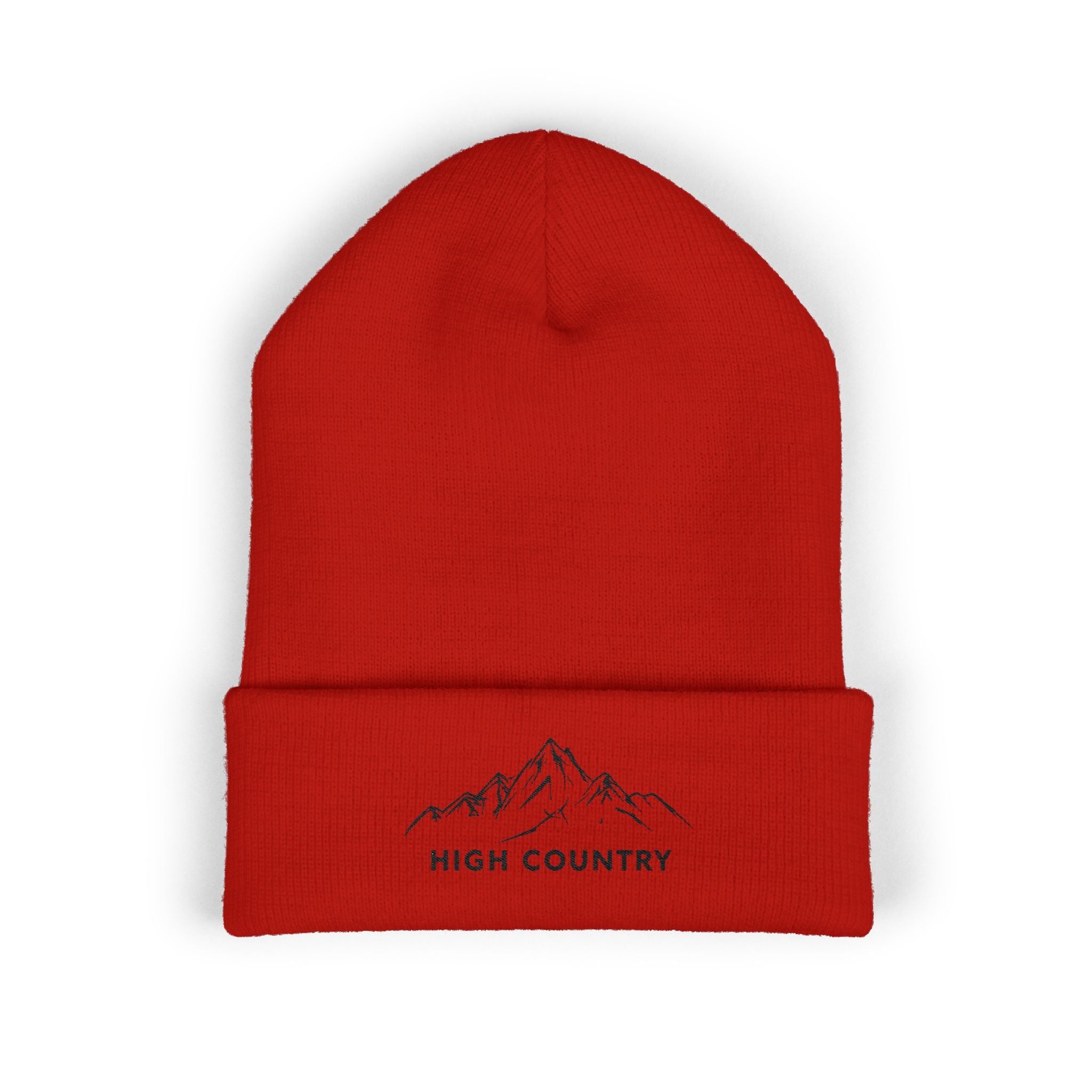 Embroidered Mountain Logo Beanie, Winter Ski Accessories, Outdoor Adventure Hat, Nature Lover Gift, Ski Trip Apparel