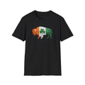 St. Patrick’s Buffalo T‑Shirt — Irish Flag Bison with Shamrock