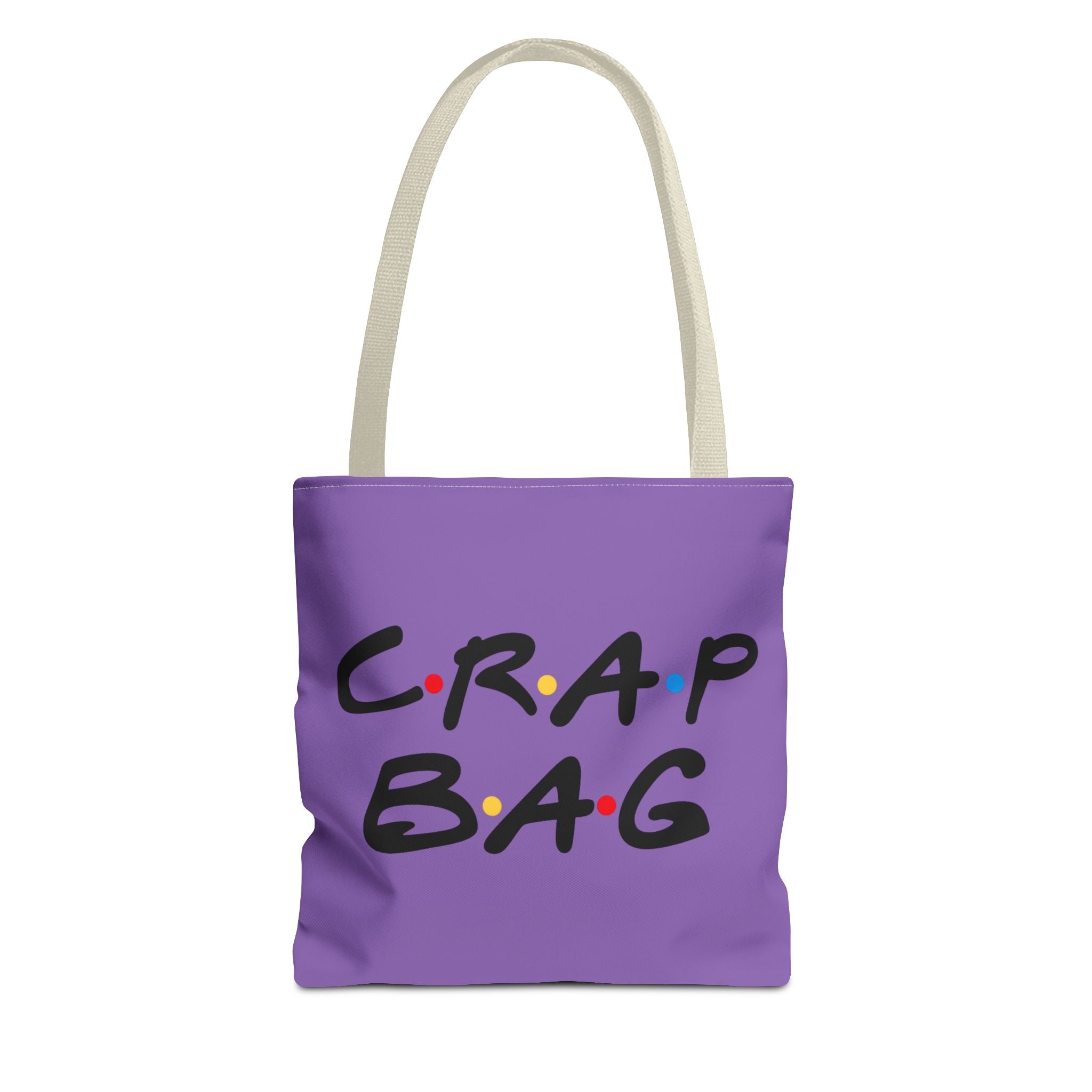 Friends Crap Bag Tote Bag | Purple All-Over Print Tote