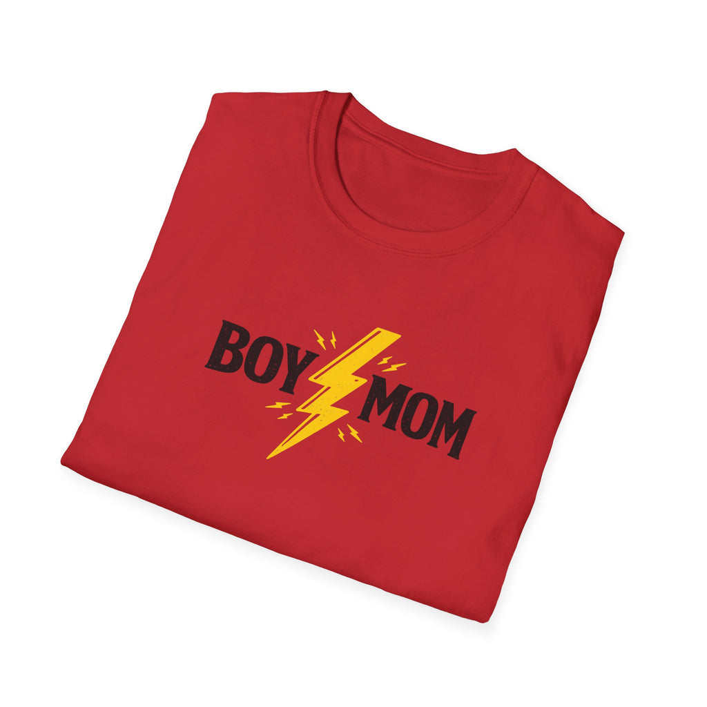 Boy Mom Lightning T-Shirt — Graphic Mom Tee for Proud Boys’ Moms