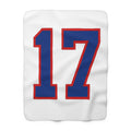 17 Sherpa Fleece Blanket | Blue Red Athletic Jersey Style