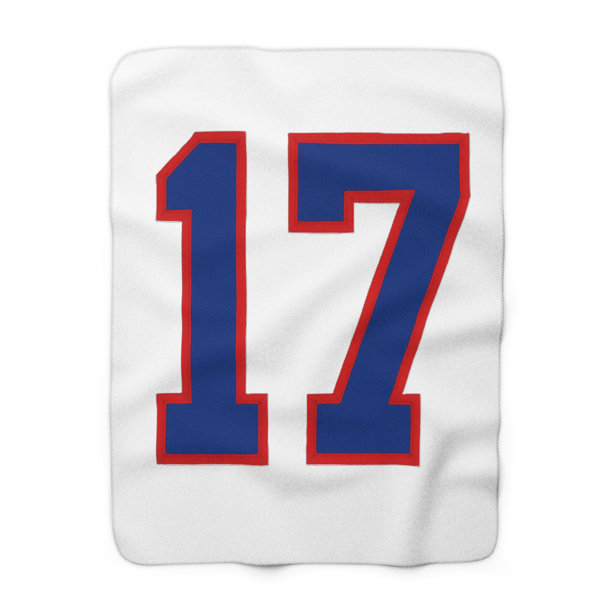 17 Sherpa Fleece Blanket | Blue Red Athletic Jersey Style
