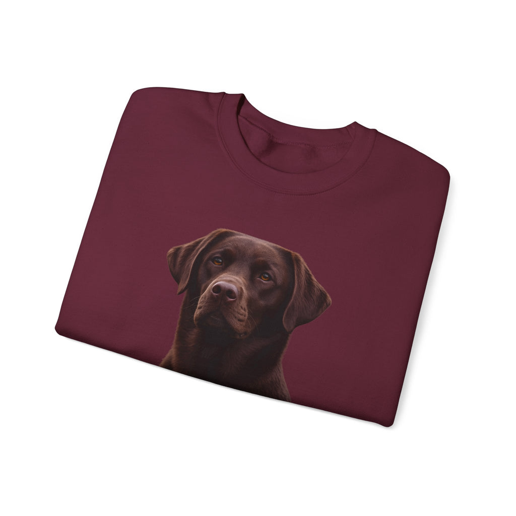 Chocolate Labrador Portrait Sweatshirt | Dog Face Crewneck