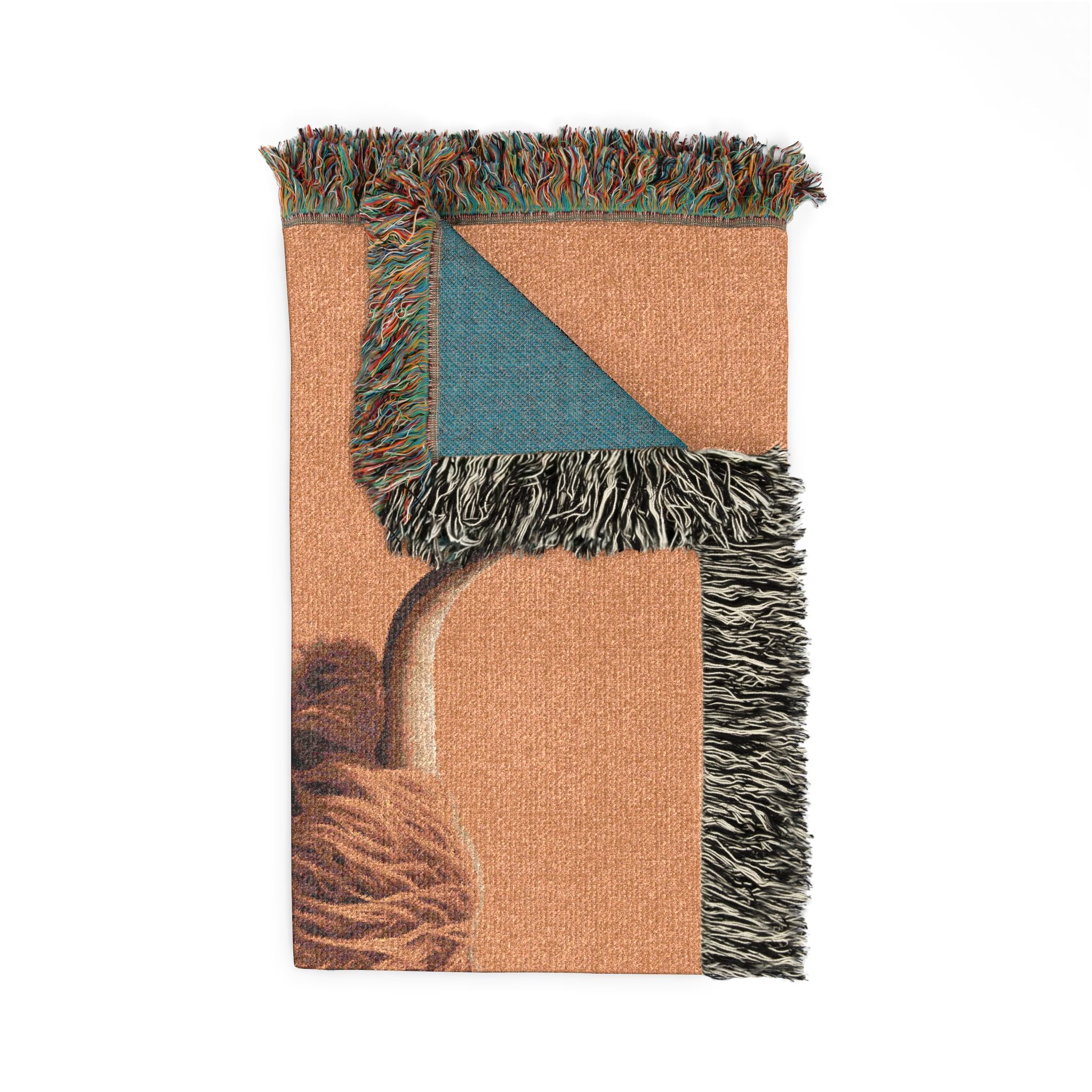 Highland Cow Woven Blanket | Scottish Cattle Throw, Rustic Farmhouse Decor