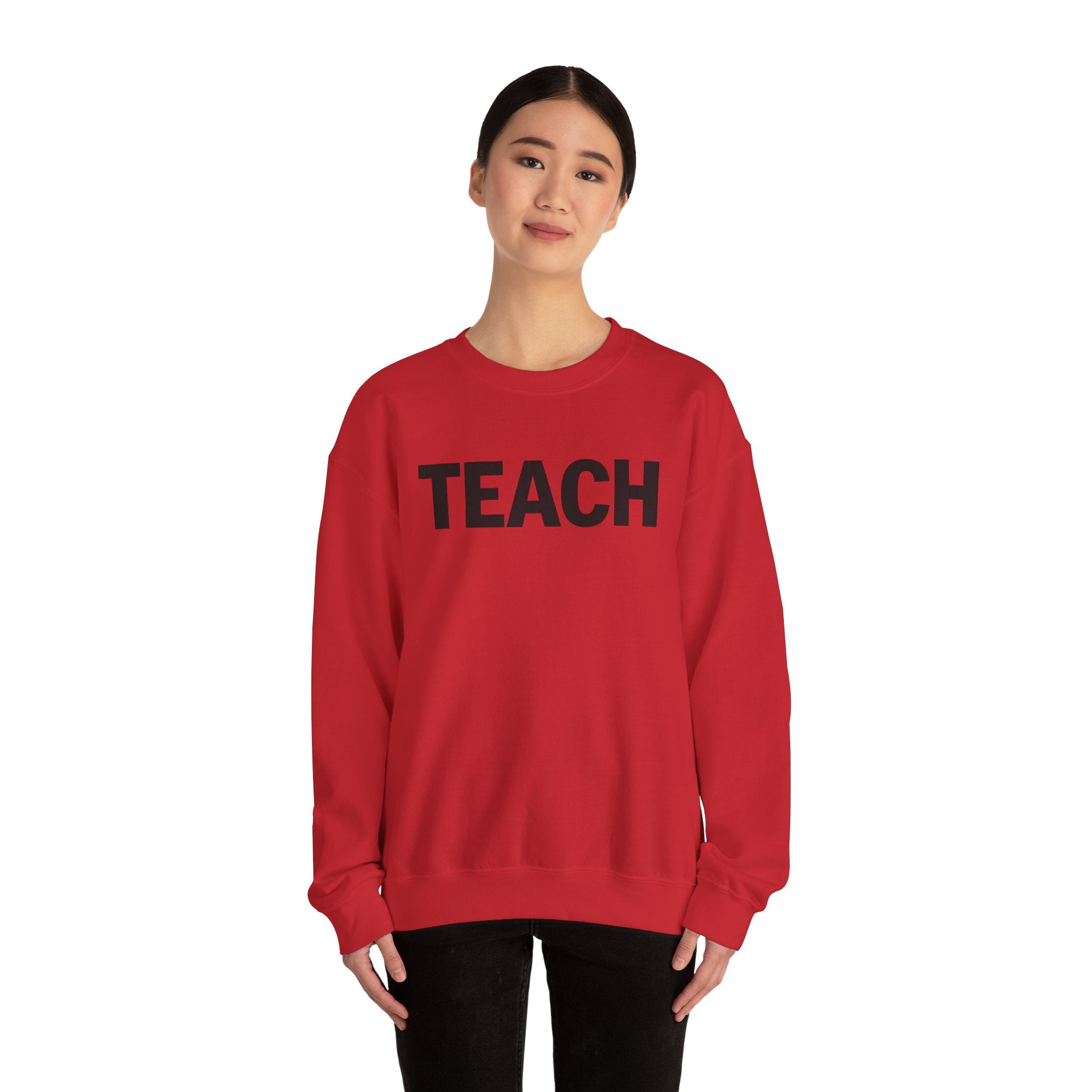 TEACH Crewneck Sweatshirt | Teacher Typography Sweatshirt
