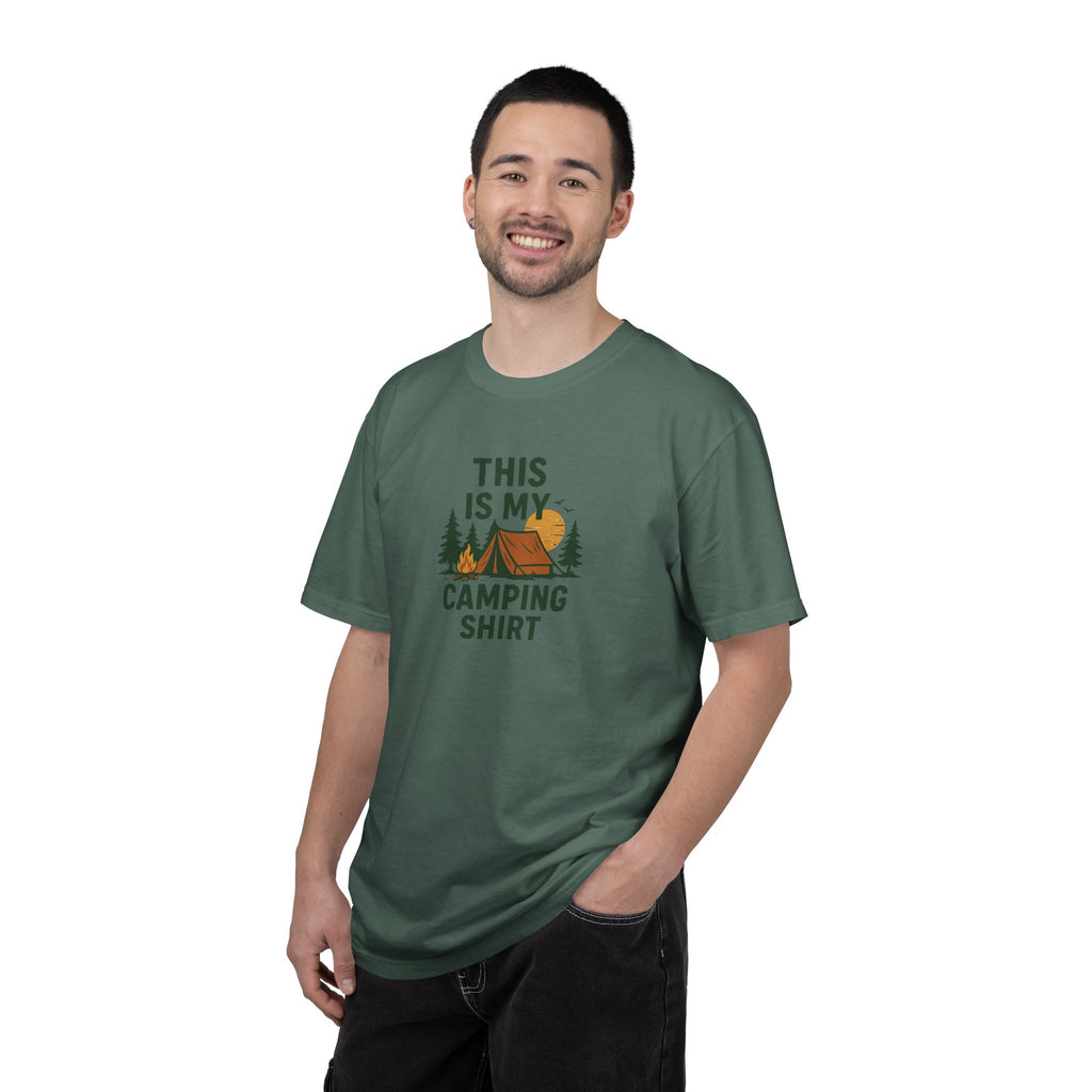 This Is My Camping Shirt T-Shirt | Camping Tent Trees Graphic Tee